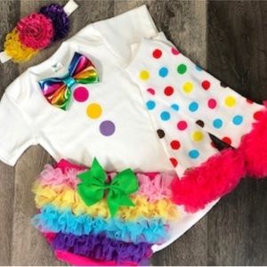 Baby Girl Clown Costume 0-3 months
